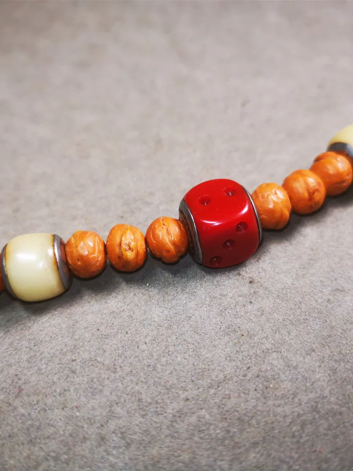 Gandhanra Tibetan Mala Spacer Beads Set,Marker Beads for Prayer Beads Necklace Accessories,Made of Bone and Plastic