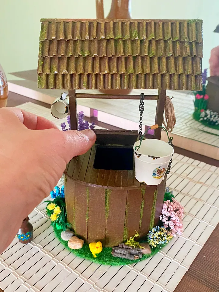 Well for the doll garden. Doll accessories. Dollhouse miniature. 1:12. Doll garden.