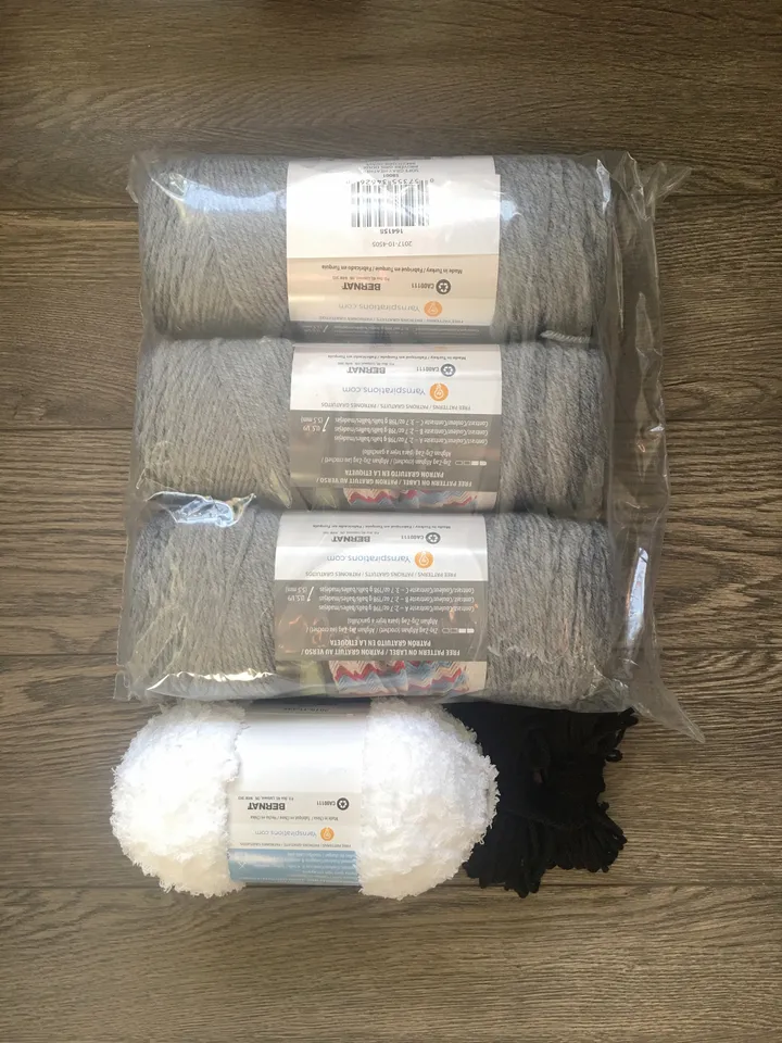 KNIT KIT - Fuzzy Sheep Baby Blanket, DIY Knit Baby Blanket, Baby Gift, 2 Sizes