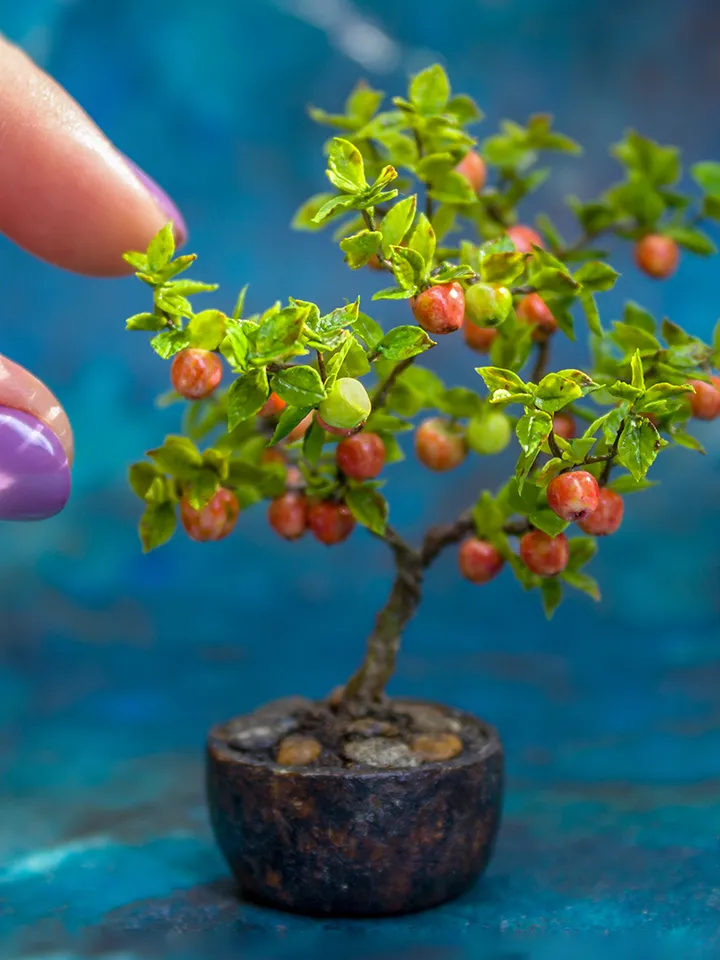 TUTORIAL Miniature apple tree with polymer and air dry clay