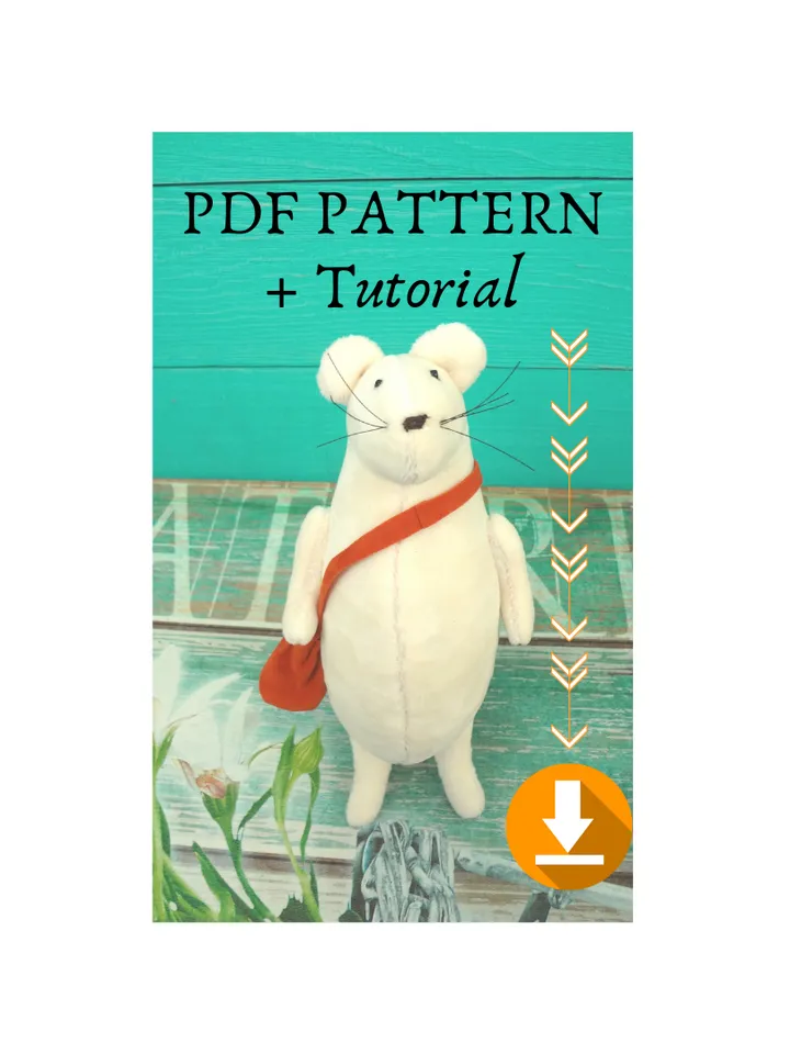 Mouse toy sewing pattern – Stuffed animal pattern – Toy sewing pattern and tutorial - Christmas gift idea