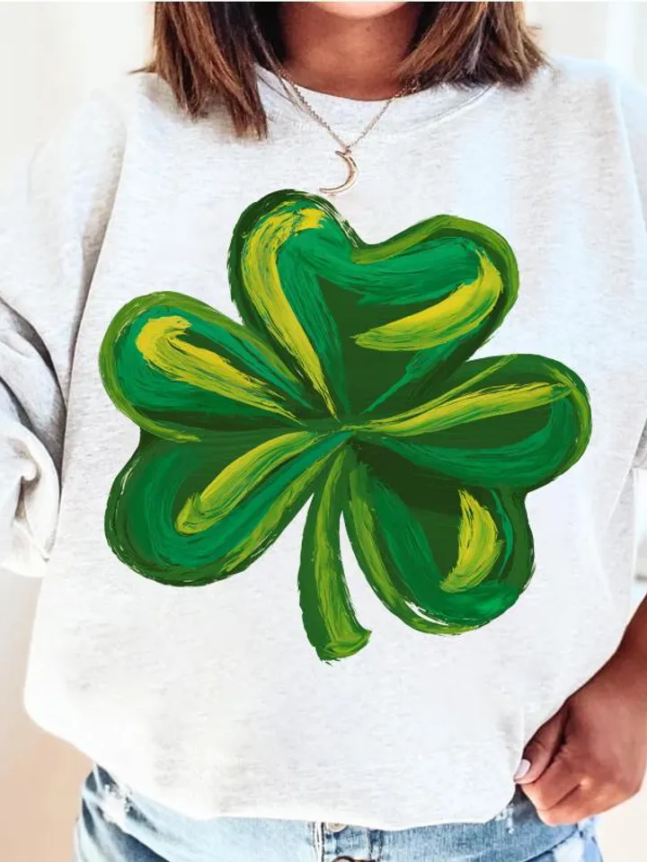 Shamrock Png, St. Patrick’s Day Clover Design, Green Shamrock PNG, St. Paddy’s Day Sublimation PNG, Irish Clover Art, Trendy T-Shirt Design