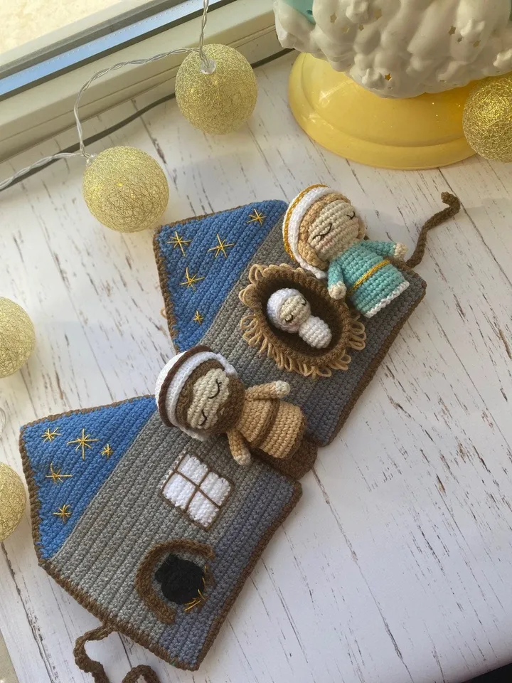 PDF Crochet Pattern Nativity Book, Christmas Crochet Pattern, Doll Crochet, Amigurumi Crochet Ornament, Christmas Nativity, Christmas Decor