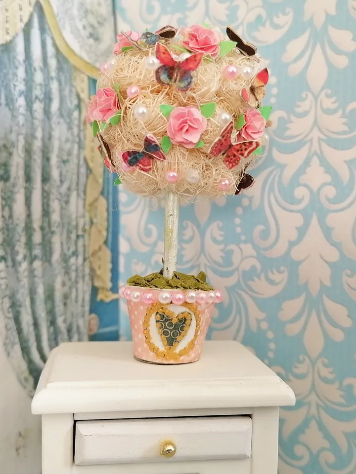 Ekibana for a doll house. puppet miniature. 1:12. Plants for keaukla. Flowers for a doll.