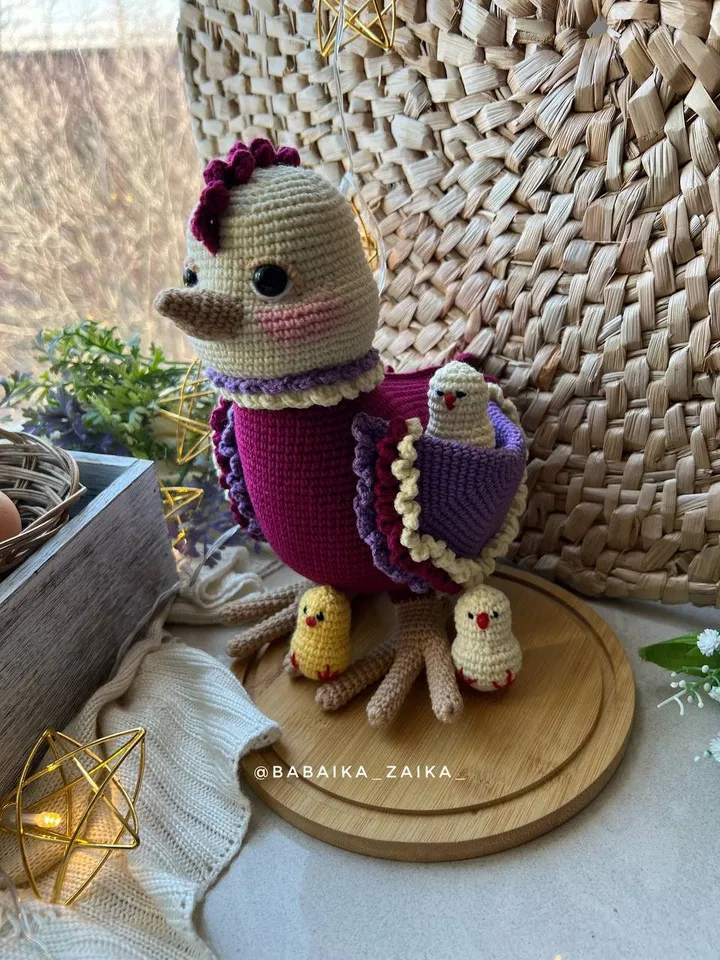 PDF Crochet Easter Chicken and Chicks Pattern, Amigurumi Chick Pattern, Crochet Easter Pattern, Crochet Chick, Amigurumi animal Crochet bird