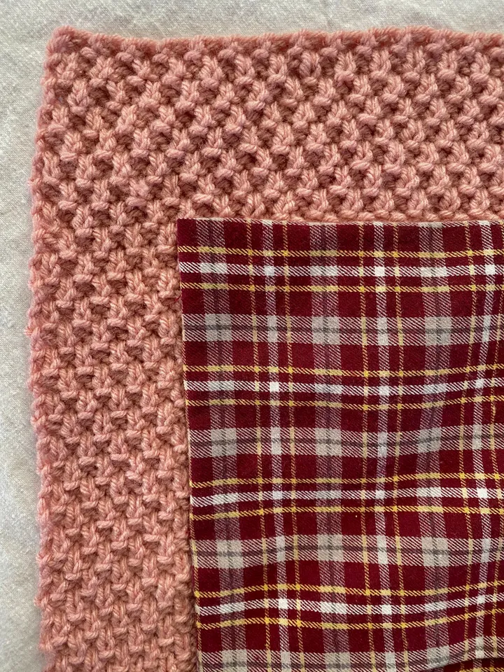 Reversible Sheep Baby Blanket, Handknit, Fuzzy Sheep, Flannel on Reverse (Optional) 3 Sizes