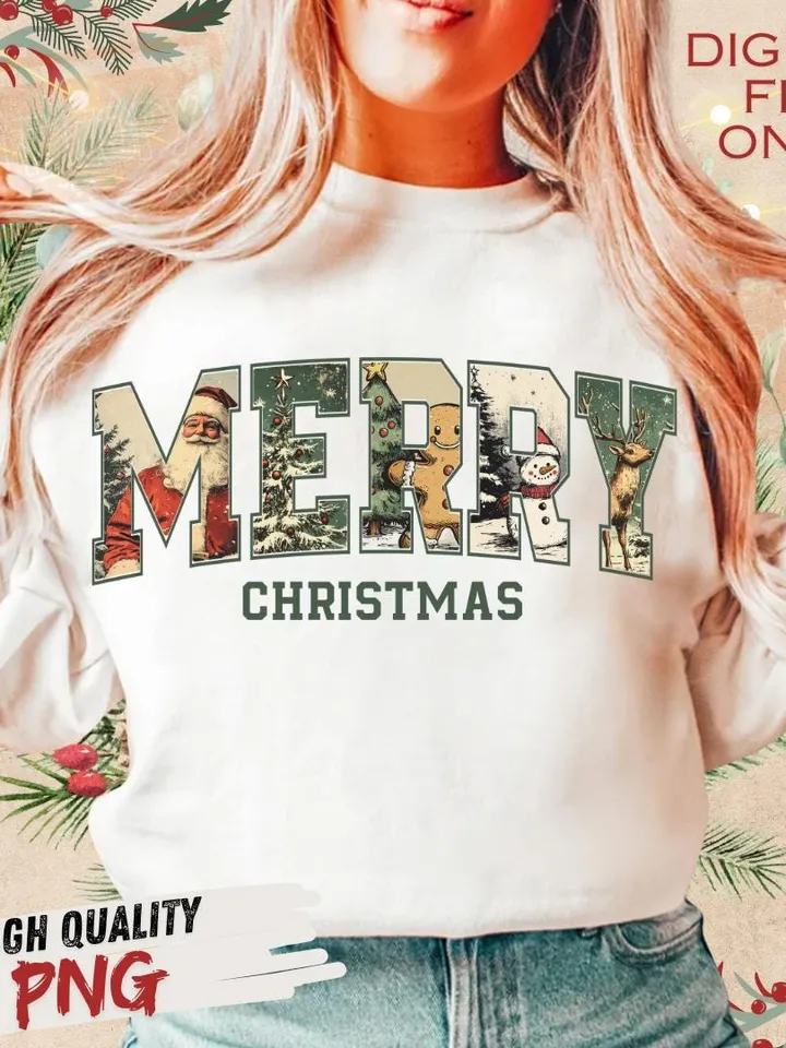 Retro Christmas PNG, Christmas Shirt PNG, Vintage Christmas PNG, Santa Claus png, Christmas Sublimation, Merry Christmas png, T-shirt design