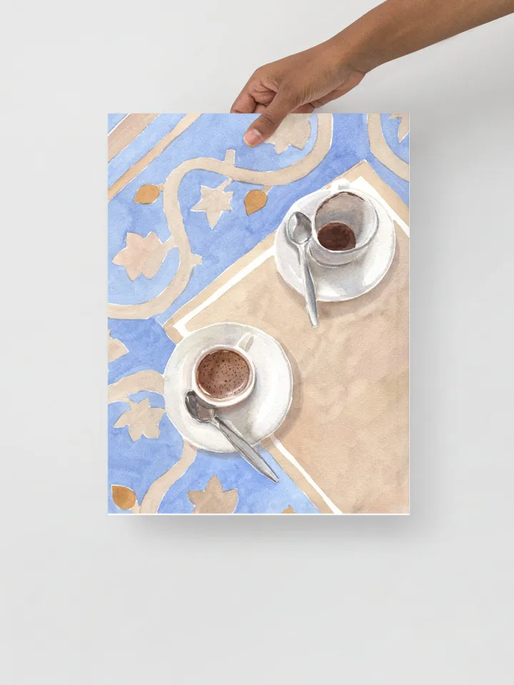Coffee Still Life Watercolor Painting, Office Motivation, Kitchen Print, Modern Poster Poster, Cup Of Coffee Poster, Minimal Boho Coffee Art