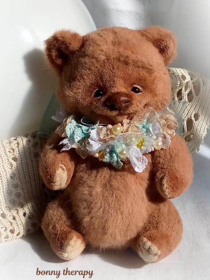 little teddy bear 13 cm, cute brown plush bear