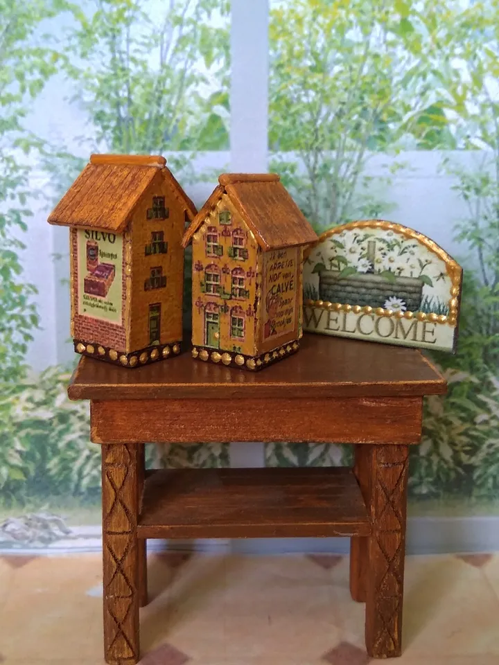 Houses for cockle roomboxes. Doll toy.1:12 scale.