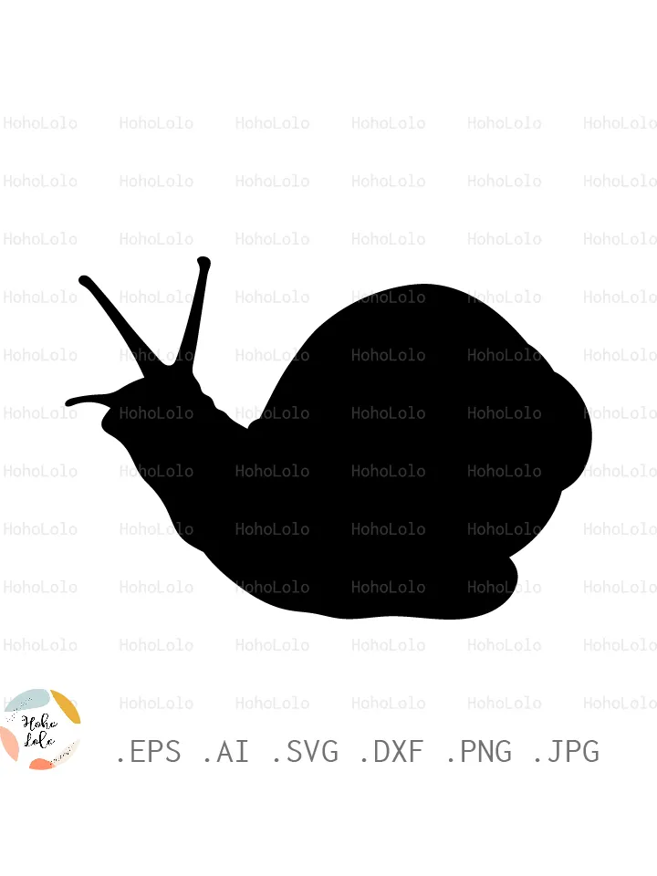 Snail Svg, Snail Cricut, Snail Silhouette, Snail Stencil, Snail Template Dxf, Snail Clipart Png