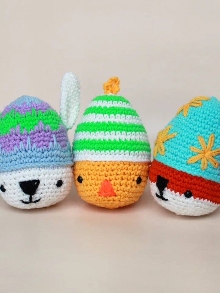 Set Knitted Easter decoration, Easter egg, Easter gift for children, Easter soft toy, Easter bunny toy