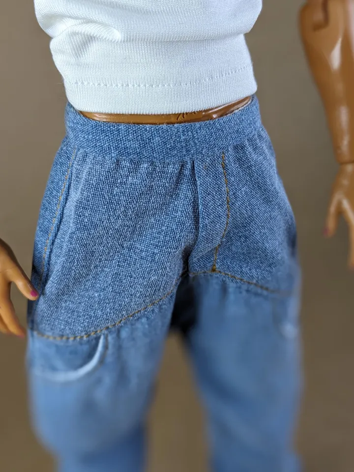 Hip-hop jeans for 12-inch fashion male doll