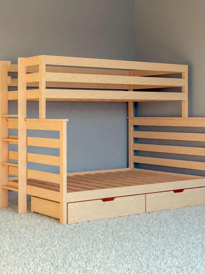 DIY Twin XL Over Queen Bunk Bed Plans, PDF Guide