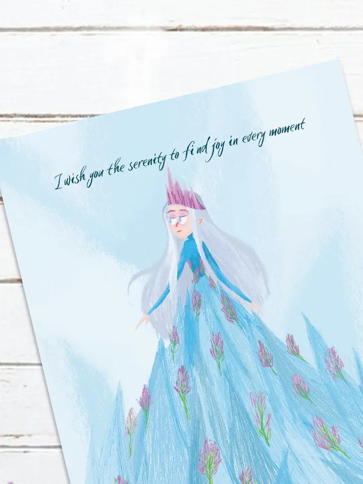 Digital card with wishes, Illustrated postcards, Digital art, fairytale postcard, unusual wish, dreamy