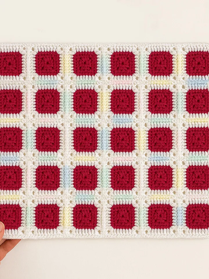 Two Color Solid Granny Square Crochet Pattern PDF for Beginners, Easy Crochet Motif Tutorial, DIY Blanket Patch, Instant Download Pattern