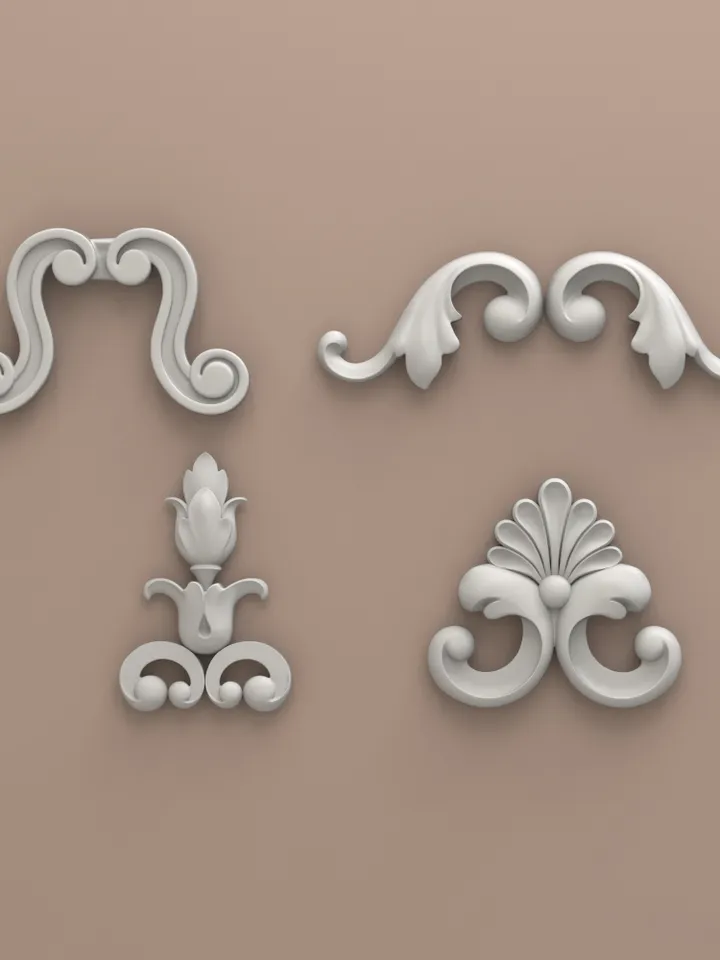 3D Model STL CNC Router file 3dprintable Classic Furniture Set 7