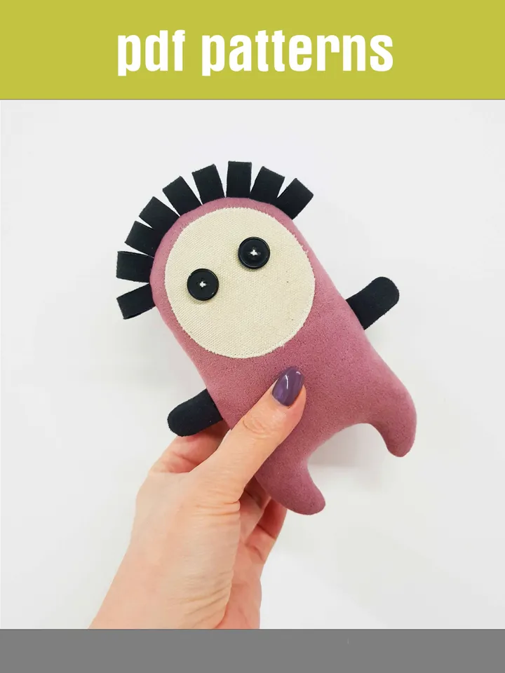 Pink ghost sewing pattern PDF, halloween doll diy, Digital tutorial in english
