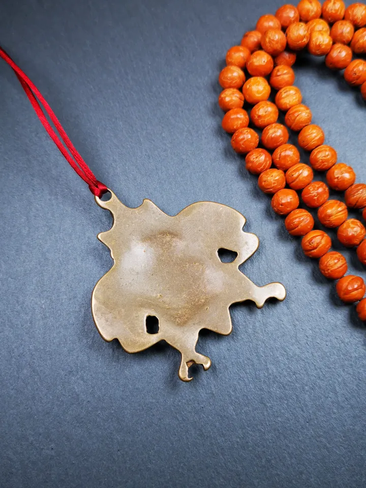 Gandhanra Antique Tibetan Buddhist Amulet,Garuda,Garula,Suparna,Golden-winged Bird Pendant,Made of Copper