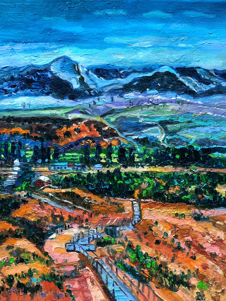 Moutain Art Painting Original Oil Art
Oil on Canvas