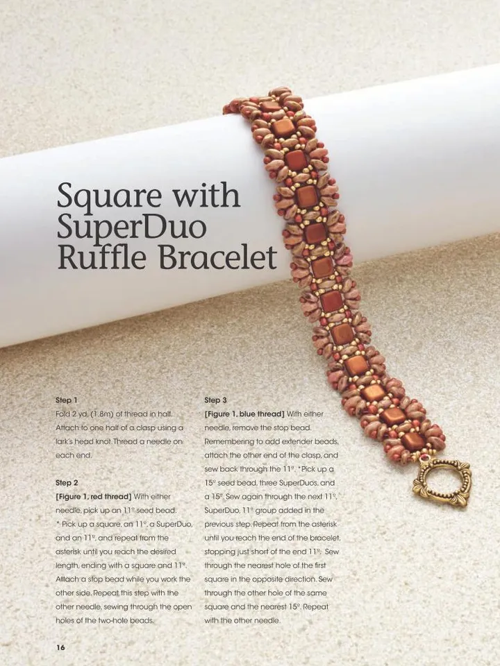 Stitching with Two-Hole Shaped Beads