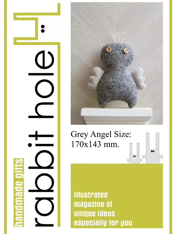 Angel sewing pattern PDF, digital tutorial in english, christmas toy sewing diy