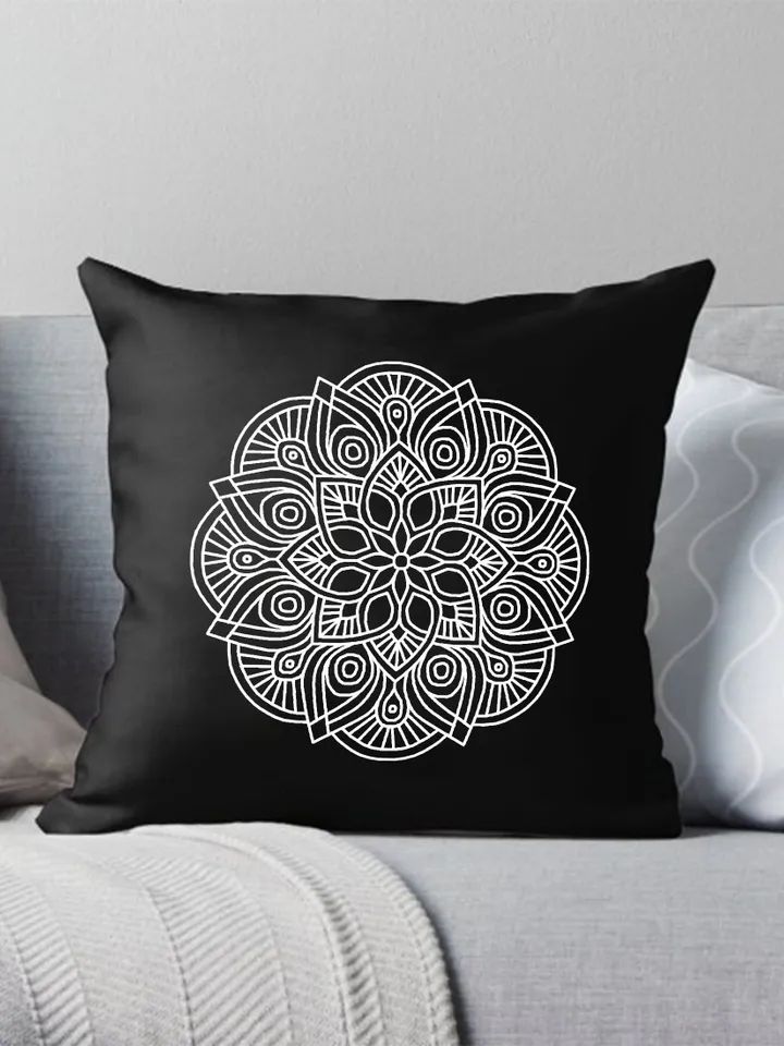 Flower mandala blackwork pattern PDF download Mandala ornament Backstitch chart, Blackwork mandala embroidery PDF, Mandala cross stitch #W36