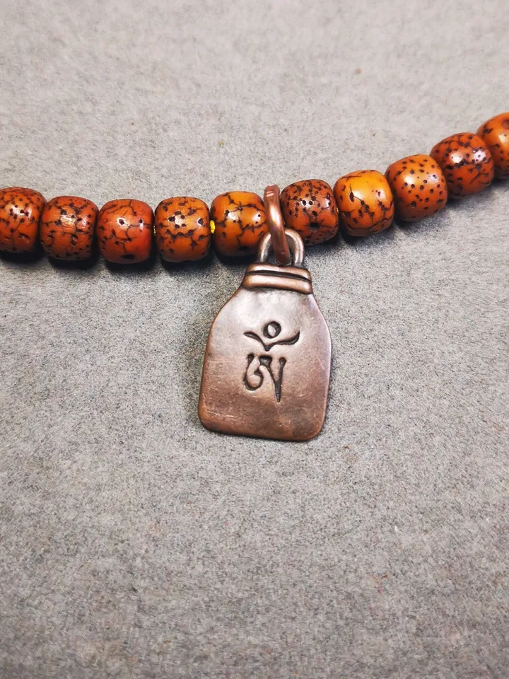 Gandhanra Handmade Tibetan Mala Pendant,Small Vajrapani Amulet for Prayer Beads,Bag Hanging,0.87&quot; × 0.5&quot;