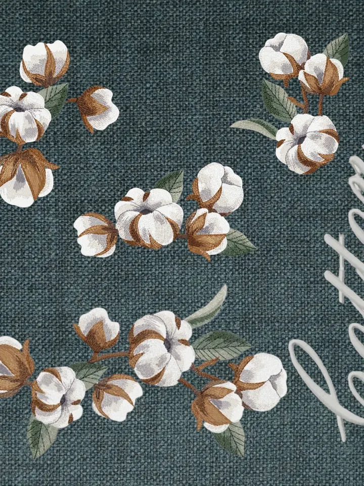 Cotton artistic set machine embroidery design digital embroidery pattern home and clothing décor embroidery motif Floral design flower