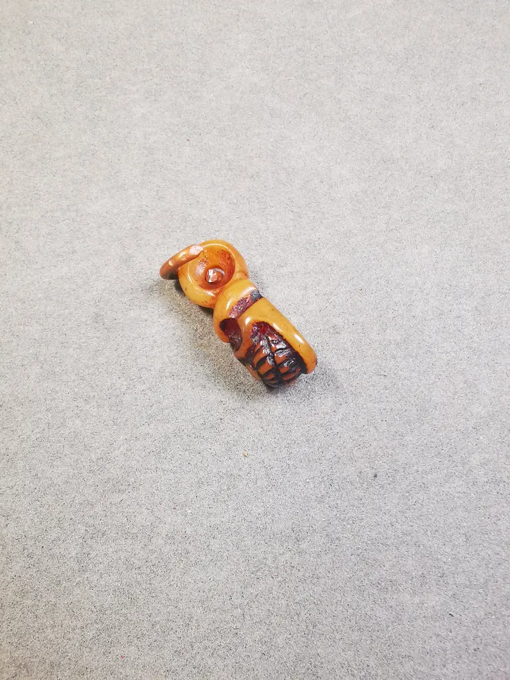 Yak Bone Carved Skull Bead Clipe Pendant for Mala,Prayer Beads Accessories,Gandhanra Tibetan Amulet