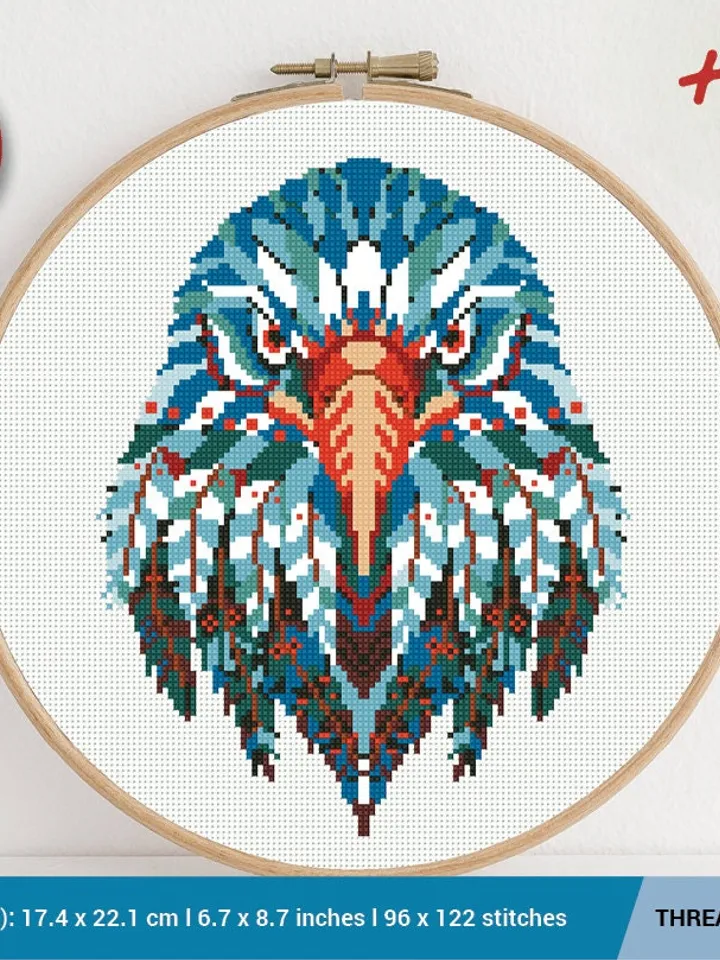 Mandala Eagle Cross stitch pattern Bird | Embroidery Pattern | Instant Download | Cross Stitch Patterns | Embroidery Designs