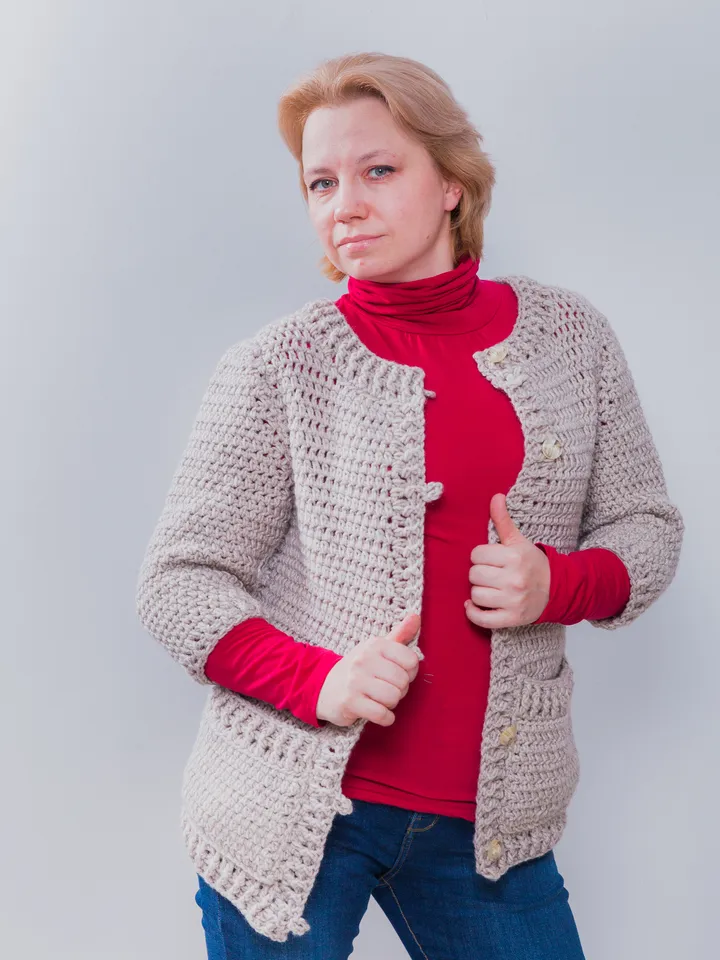 Women's Jacket Jacqueline Simple Crochet Pattern