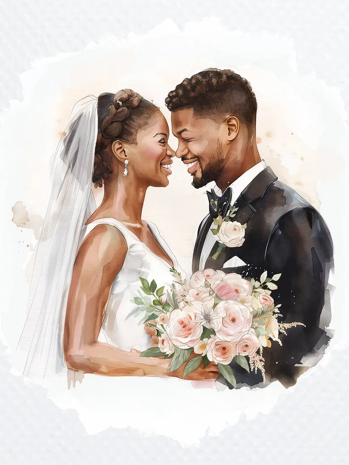22 Wedding Couple PNG Bundle for Wedding Invitation, Printable Watercolor clipart for sublimation, Interracial couples PNG , junk journal