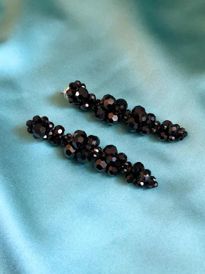 Cluster Drip Beaded Earrings