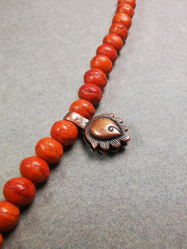 Gandhanra Handmade Buddhist Mala Counter Clip,Bum Counter Clip for Prayer Beads,Shankha / Conch Shape,Mala Accessories