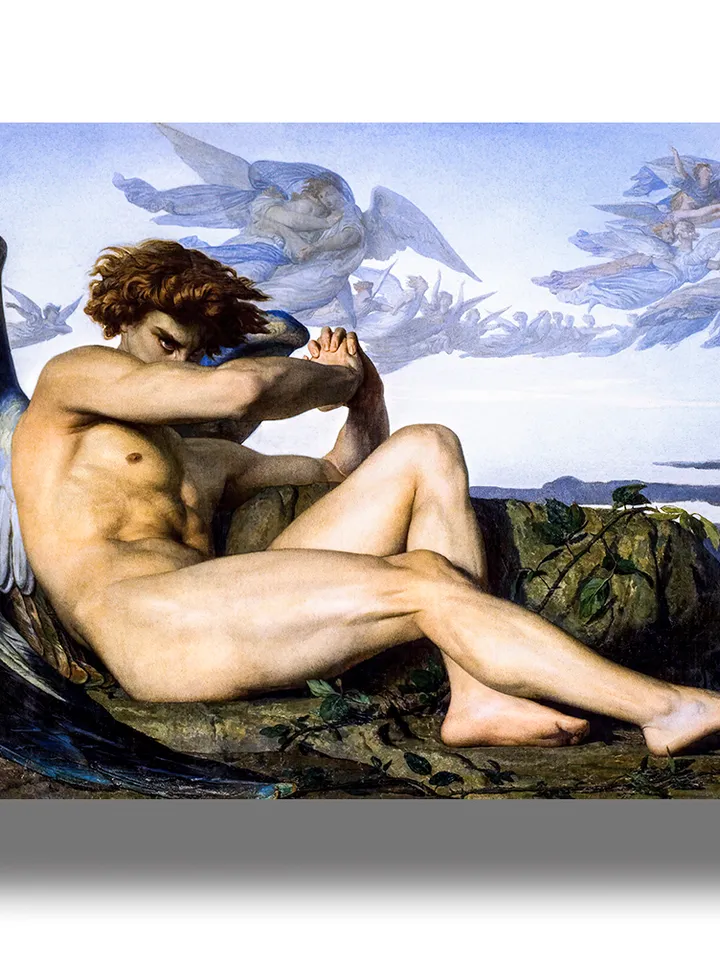 Naked fallen angel Lucifer.