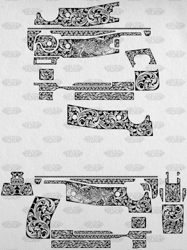 VECTOR DESIGN FN PS 90 Dragon and scrolls