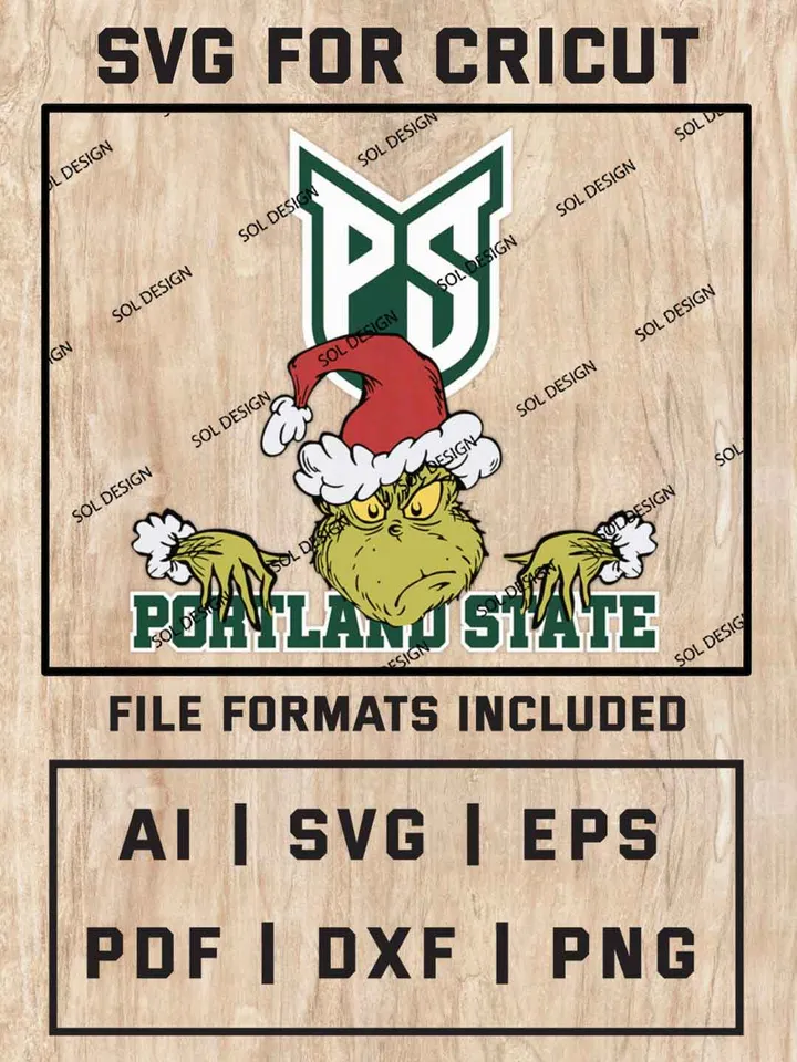 Grinch Portland State Vikings SVG, NCAA SVG Design, NCAA Portland State Vikings SVG, NCAA Vikings Cricut, Christmas Svg, Grinch svg, Digital Download
