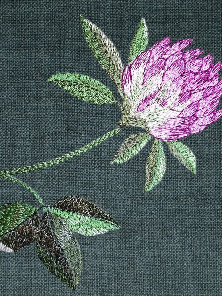 Clover artistic machine embroidery design digital embroidery pattern home and clothing décor embroidery motif floral design flower embroider