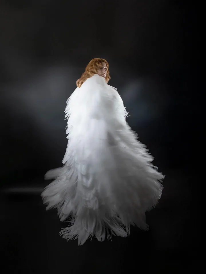 Feather cape, feather coat, ostrich feather cape, feather stole, festival clothing, wedding cape,wedding clothing,bridal decoration,carnival