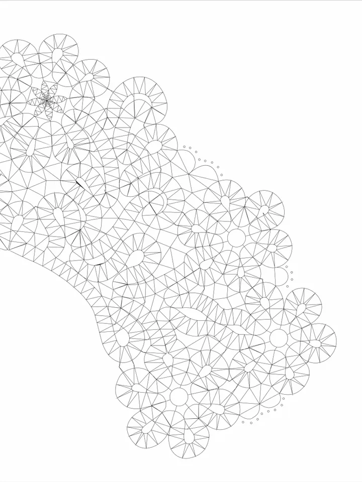 Bobbin lace Pattern Collar 4" Printable PDF pattern