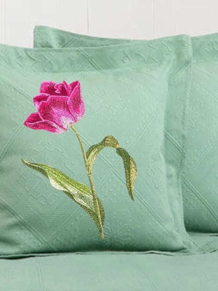 Tulip artistic machine embroidery design digital embroidery pattern home and clothing décor embroidery motif floral design flower embroidery