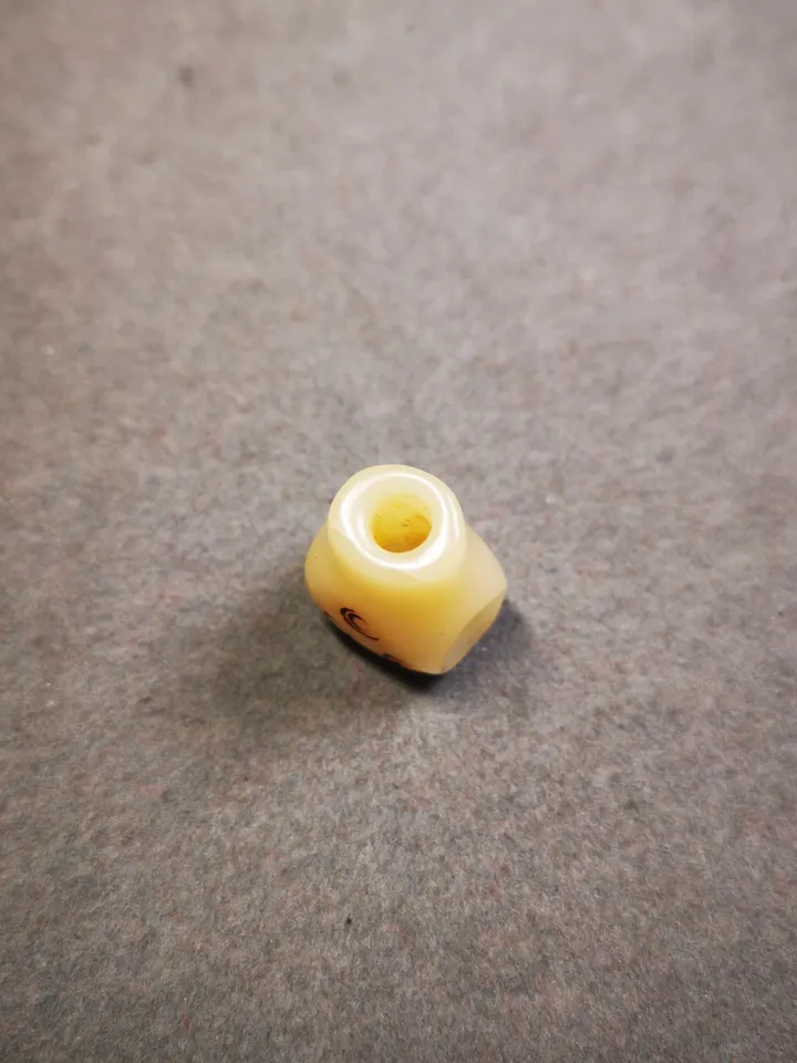 Gandhanra Tibetan Yak Bone Carved Guru Bead,T-drilled 3-Hole Prayer Bead,Mala Bead,Connector Bead for Buddhist Bead Accessories