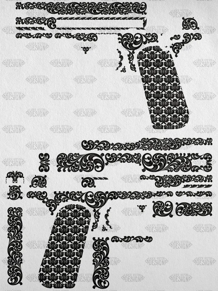 VECTOR DESIGN Colt 1903 32 ACP Scroll 1