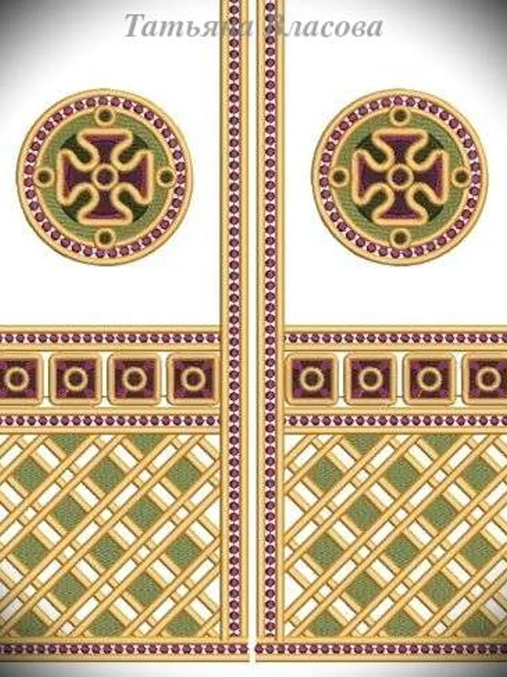 A "Cretan" set of designs for machine embroidery.