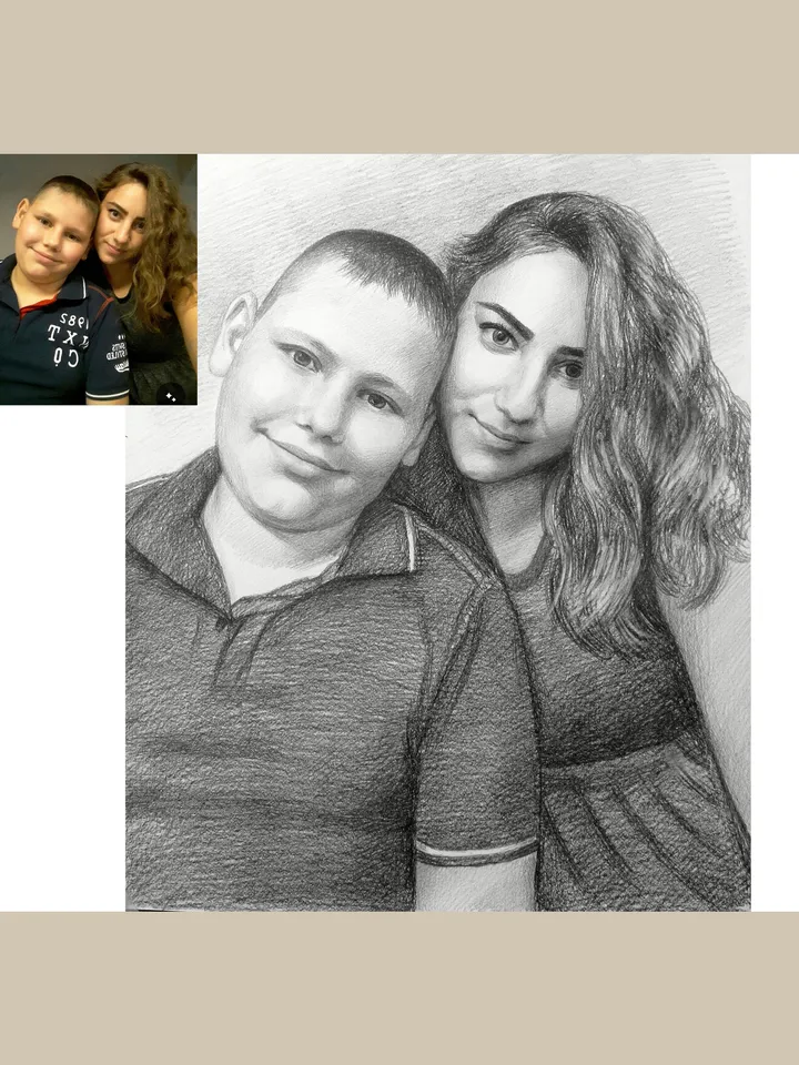 Pencil baby portrait to order from photo | Custom portrait of a girl with graphite pencils | Handcrafted Custom pencil drawing from photo