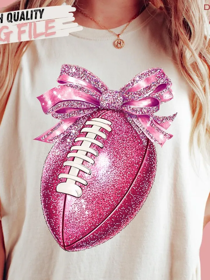 Pink Football png Glitter football Disco football Game day Football mama Sports Football girly Pink Ribbon png Football Pink Out Football