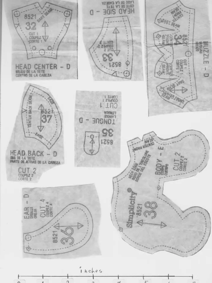 Vintage Sewing Pattern Bean Bag Animals 5" Copy Simplicity 8521 Digital Download PDF
