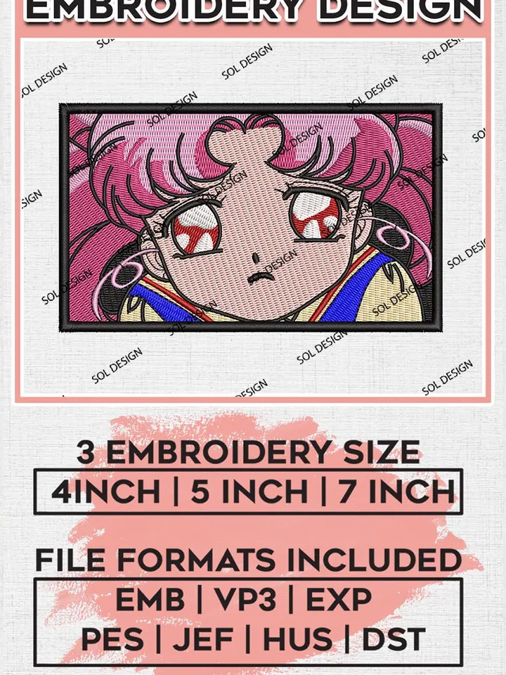 Sailor moon embroidery design, Sailor moon embroidery, Anime design, Embroidery file, Embroidery shirt, Digital download EMB_ANIME_115
