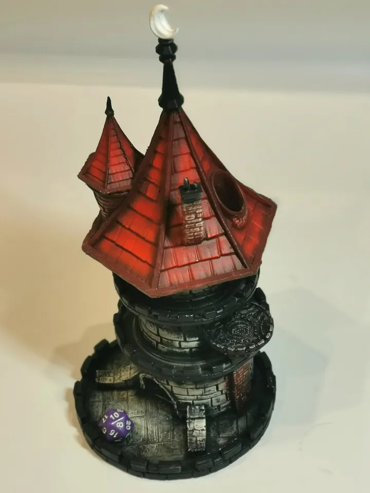 Dice Tower, Wizard Tower, Dice Tray, Dice Roller, DND Board Game Accessories, Dungeon Master Gift